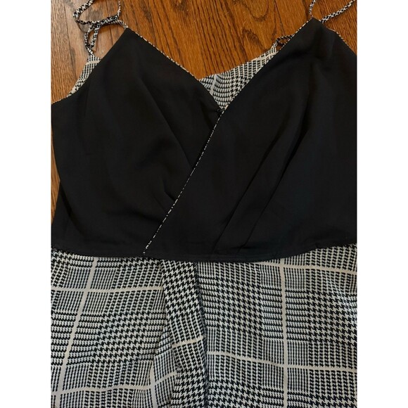 L'AGENCE Chiara Camisole Tank 100% Silk Herringbone Plaid Peplum Romantic SZ S - Picture 11 of 13